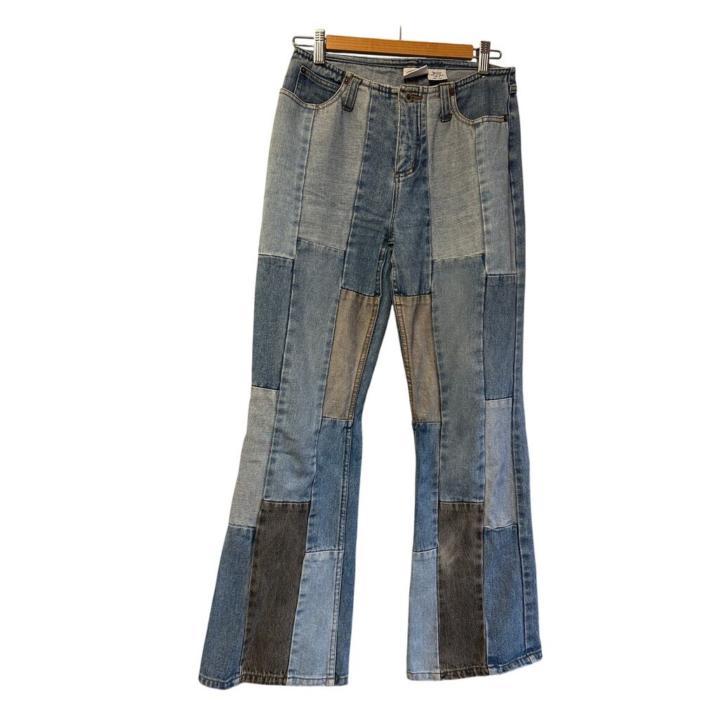 Carolina Blues Patchwork Denim Jeans Size 6 - Vintage Y2K Boho Flare
